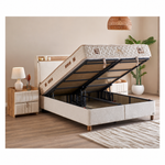 BAMBI - Ensemble de lit tapissier H3 Cappadoce – Confort Ultime, Technologie Intelligente et Rangement Caché