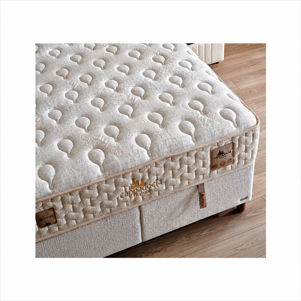 BAMBI - Ensemble de lit tapissier H3 Cappadoce – Confort Ultime, Technologie Intelligente et Rangement Caché