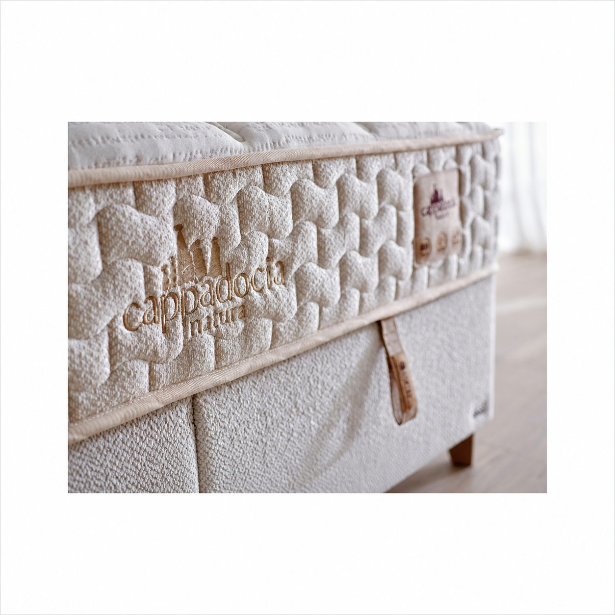 BAMBI - Ensemble de lit tapissier H3 Cappadoce – Confort Ultime, Technologie Intelligente et Rangement Caché