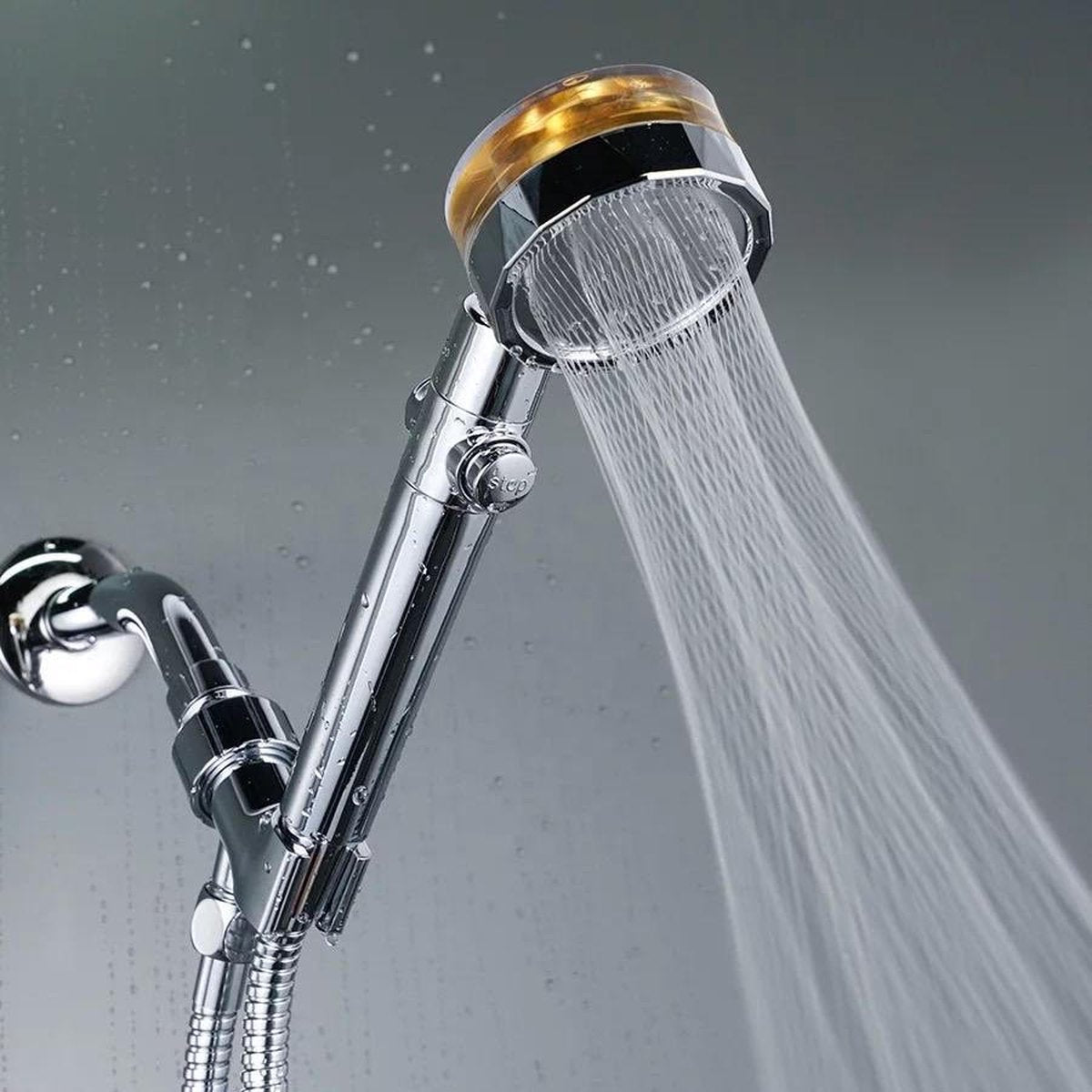 High Pressure Turbo Shower Head - Yellow