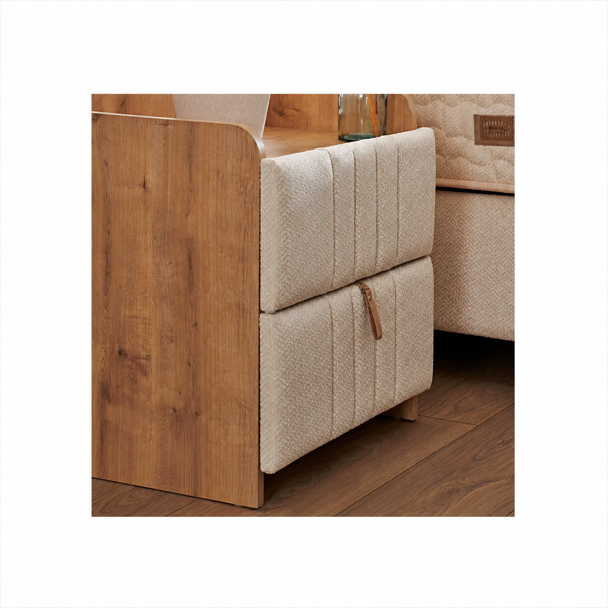 BAMBI - Ensemble de lit tapissier H3 Cappadoce – Confort Ultime, Technologie Intelligente et Rangement Caché