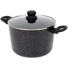 Ceramic Marble Soup Pot - 24 cm