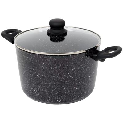 Ceramic Marble Soup Pot - 24 cm