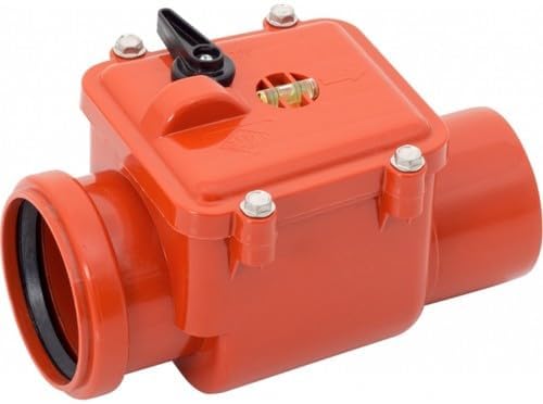 Plastic non-return valve with double rat protection (DN 50 mm)