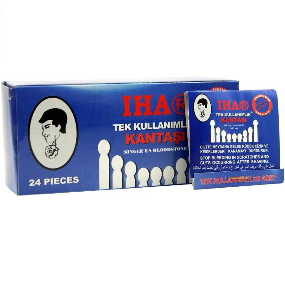 IHA 24 x 20 Pcs Alum Stone Firewood Shape for Personal Care and Shaving Stop Bleeding After Shaving, Manicure, Pedicure and Hair Removal