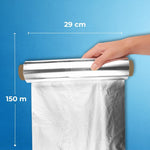 Professional Aluminum Foil for Food - Heavy Duty & Durable Kitchen Wrap - 150m x 29cm, 1.2 kg