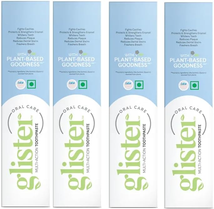 Glister GLISTER Amway Flouride Multi-Action Toothpaste 200 g 150 ml (Pack of 4)