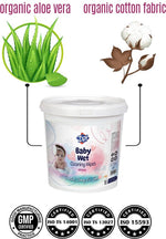 ZIPY Seau Lingettes Bébé Fibres de Coton Bio à Aloë Vera - Paquet de 550 pièces (22 x 22 cm) - XL