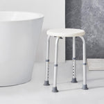Adjustable Rotating Shower Stool - 360° Swivel Bathroom Safety Chair with Aluminium Frame