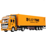 Alloy Container Truck Toy - Yellow Simulation Vehicle
