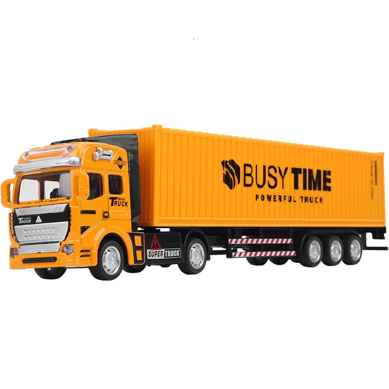 Alloy Container Truck Toy - Yellow Simulation Vehicle