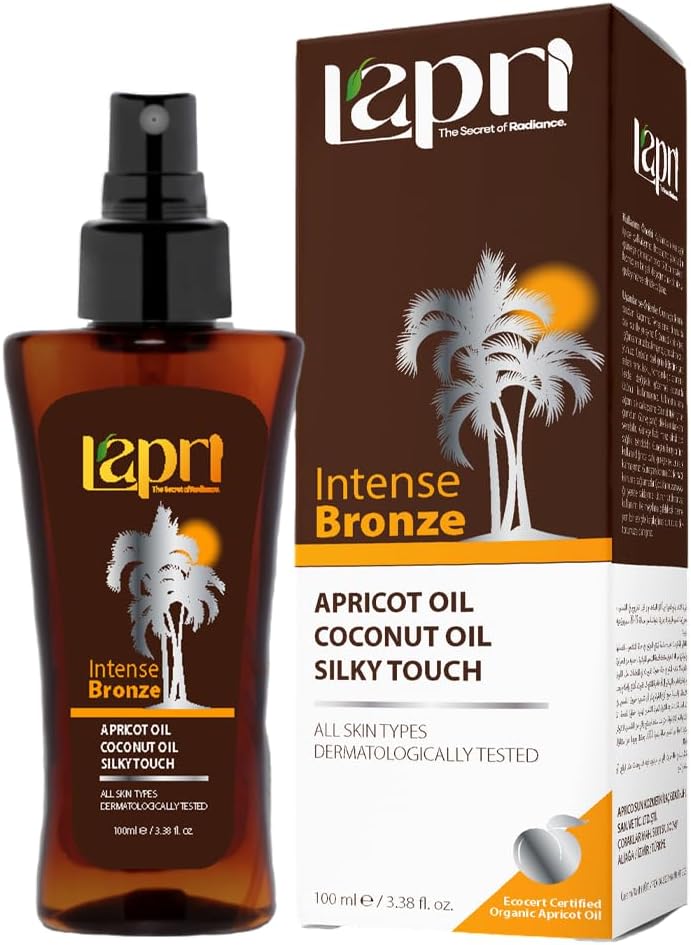 Lapri - Soin et protection - Soin des cheveux et du corps à l'huile d'abricot - Testé dermatologiquement (huile de bronze intense de Lapri Intense - 100 ml)