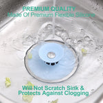 2-Pack Silicone Shower Drain Hair Catcher – Anti-Clog Bathtub & Sink Strainer, Reusable Floor Drain Cover