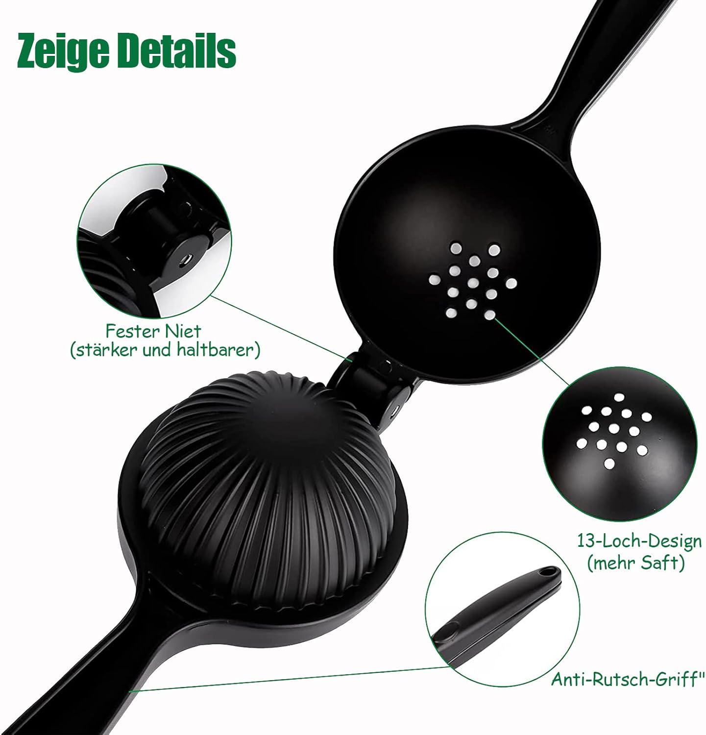 Manual Lemon Squeezer - Stainless Steel & Aluminium