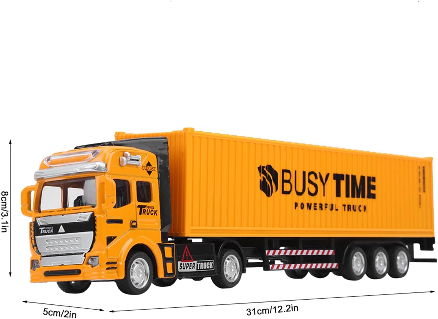 Alloy Container Truck Toy - Yellow Simulation Vehicle