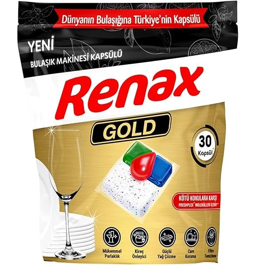 All-in-One Dish Rinse Capsules, Dishwasher Tablets with Salt, Rinse Aid, Limescale Protection & Grease Dissolving Power, Dishwasher Capsules - Grease Dissolving Power, Glass & Limescale