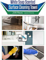 Zipy White Soap scented 500 stuks geurende oppervlaktereinigingsdoekjes zonder resten - vochtige doekjesemmer - 20 x 25 cm - XL (witte zeep - 500 stuks)