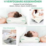 Oreiller à mémoire de forme - Conception ergonomique en sandwich avec hauteur réglable
