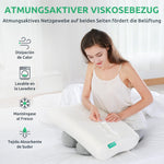 Oreiller à mémoire de forme - Conception ergonomique en sandwich avec hauteur réglable
