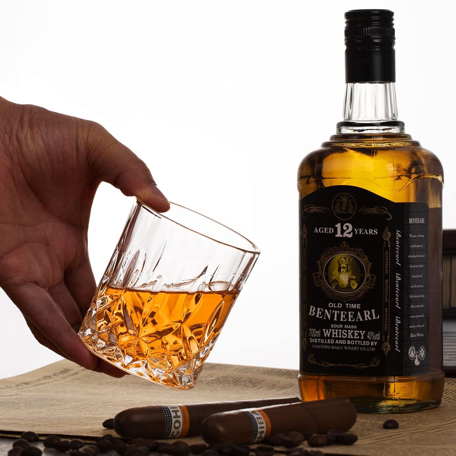 Crystal Whiskey Glasses Gift Set - Pack of 6