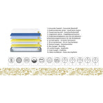 Lit coffre Fluffy avec matelas et sommier, lit avec rangement, ensemble complet avec matelas orthopédique 7 zones avec surmatelas, hypoallergénique, respirant, hauteur de couchage 67 cm