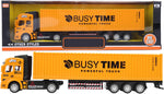 Alloy Container Truck Toy - Yellow Simulation Vehicle