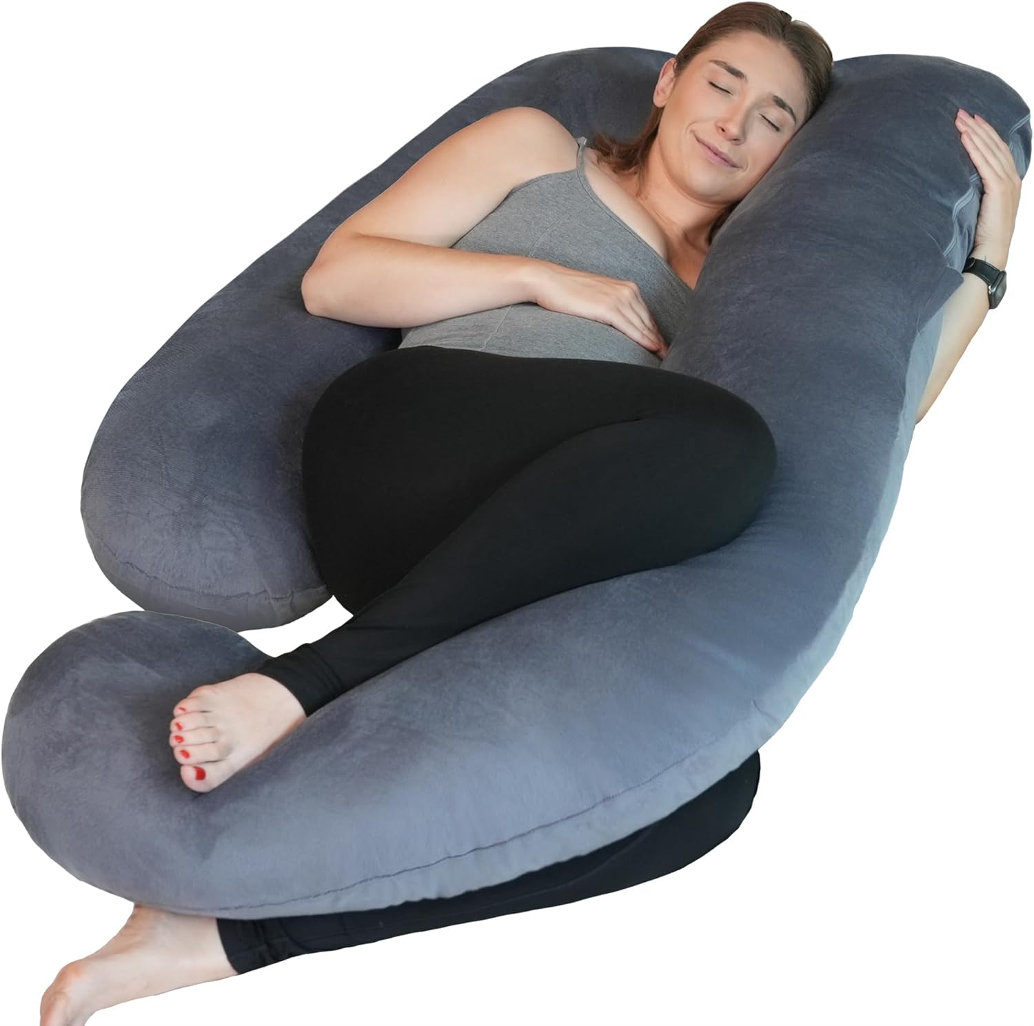 Pregnancy Pillow - Full Body U-Shape Maternity Support Pillow for Side Sleepers