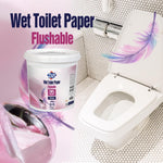 ZIPY Flushable Moist Toilet Paper – Biodegradable, Plastic-Free – Suitable for Adults, Seniors, Children – (600 Sheets)