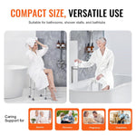 Adjustable Rotating Shower Stool - 360° Swivel Bathroom Safety Chair with Aluminium Frame