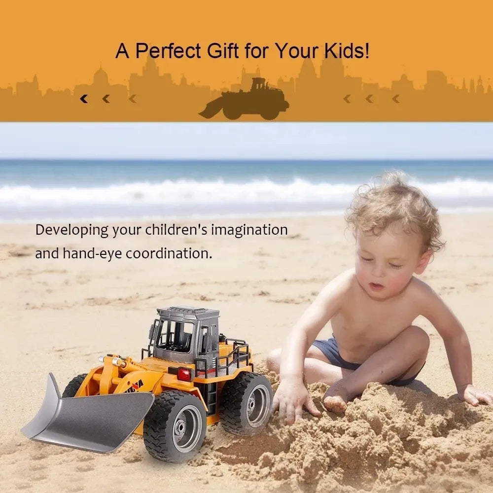 1:28 RC Snow Plow Truck - Remote Control Alloy Engineering Vehicle, Heavy Duty, Realistic Design,