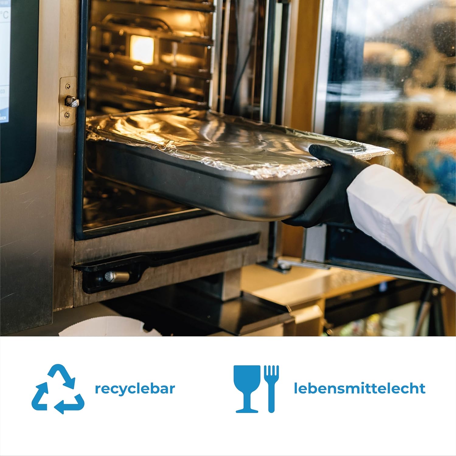 Professional Aluminum Foil for Food - Heavy Duty & Durable Kitchen Wrap - 150m x 29cm, 1.2 kg