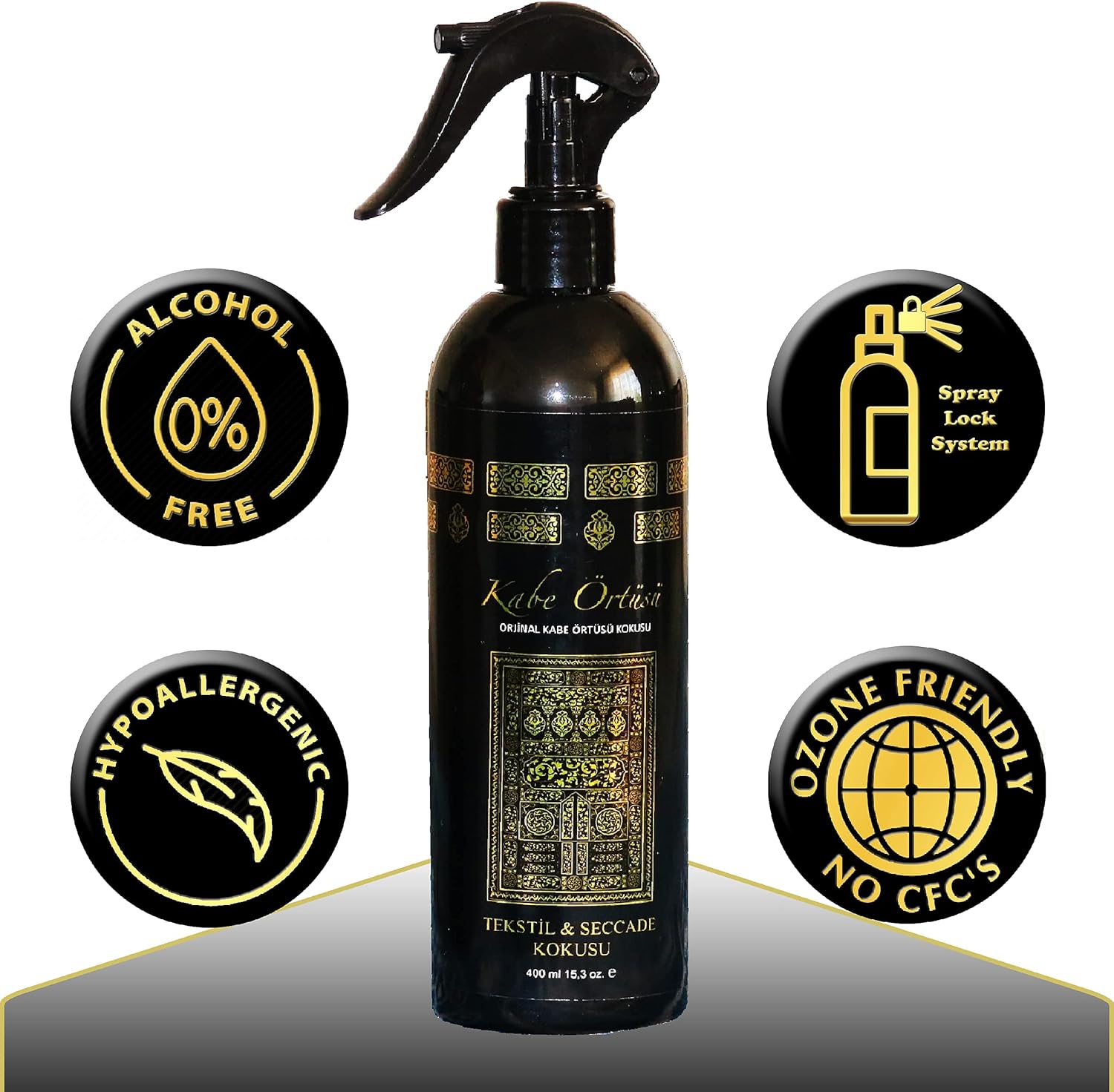 Sufi Kaaba Fragrance, Room Spray, Green, Kaaba Scent, Alcohol-Free