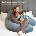 Pregnancy Pillow - Full Body U-Shape Maternity Support Pillow for Side Sleepers