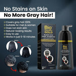 Shampoing Teinture Cheveux Noirs 400ml - Couverture 100% des Cheveux Gris en 5-10 Minutes, Résultats Professionnels & Qualité Salon, Couleur & Shampoing 2-en-1, Ne Tache Pas la Peau, Pour Hommes & Femmes