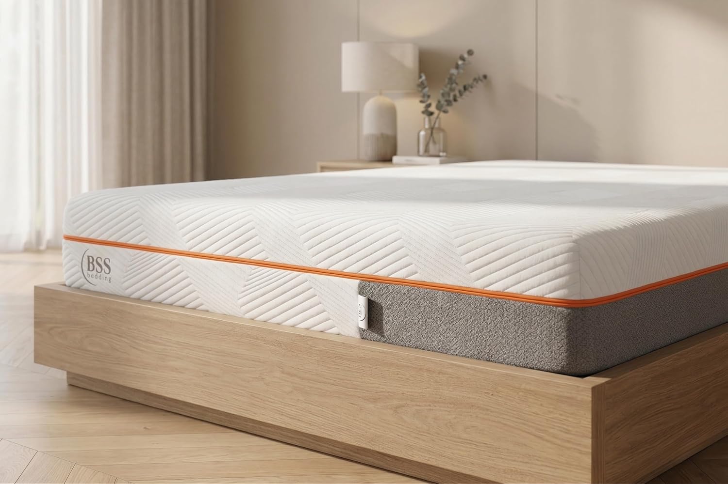BSS Bedding Matelas Elite 22 cm – Matelas Mousse à Mémoire de Forme 7 Zones, Orthopédique, Soulage la Pression, Respirant et Antidérapant – Pour Dormeurs sur le Dos, le Côté et le Ventre