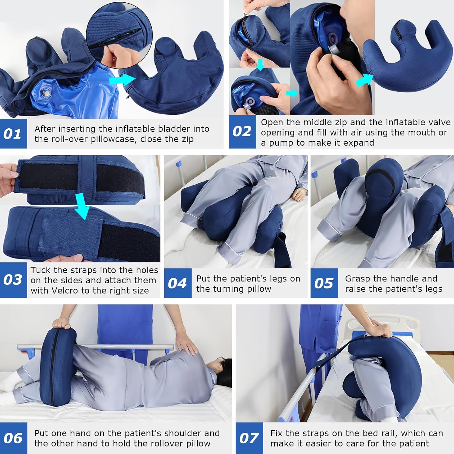 Anti-Bedsore Positioning Device - Pressure Relief Cushion for Bedridden Patients and Hemiplegia