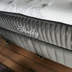 Lit coffre Fluffy avec matelas et sommier, lit avec rangement, ensemble complet avec matelas orthopédique 7 zones avec surmatelas, hypoallergénique, respirant, hauteur de couchage 67 cm