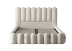 Bambi Vanilla Boxspring Bed Set H3 | Breathable Mattress & Storage