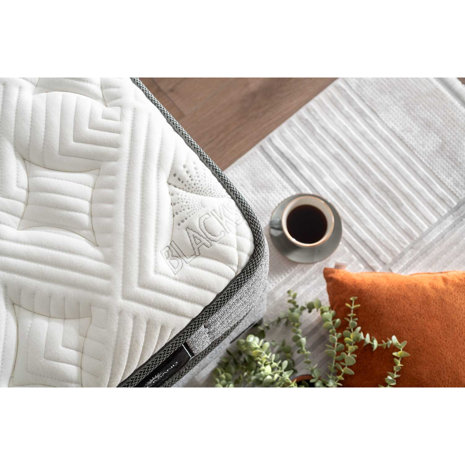 BAMBI - Ensemble Lit Sommier Boxspring Blacksand avec Rangement & Tête de Lit LED | Ensemble de Chambre Luxueux Premium
