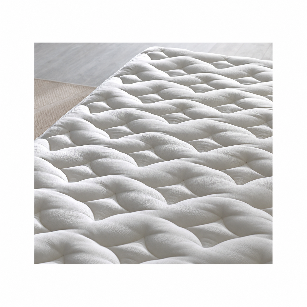 Bambi Vanilla Boxspring Bed Set H3 | Breathable Mattress & Storage