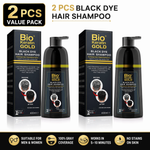 Shampoing Teinture Cheveux Noirs 400ml - Couverture 100% des Cheveux Gris en 5-10 Minutes, Résultats Professionnels & Qualité Salon, Couleur & Shampoing 2-en-1, Ne Tache Pas la Peau, Pour Hommes & Femmes