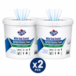Lingettes nettoyantes pour surfaces parfumées au savon blanc Zipy (500 feuilles) XL 20x25 cm – Lingettes humides multi-surfaces, sans résidus, compatibles avec un balai, nettoyage hygiénique