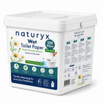 Naturyx Flushable Wet Toilet Paper with Chamomile Extract – Biodegradable Moist Wipes – XXL Bucket (550 Wipes)