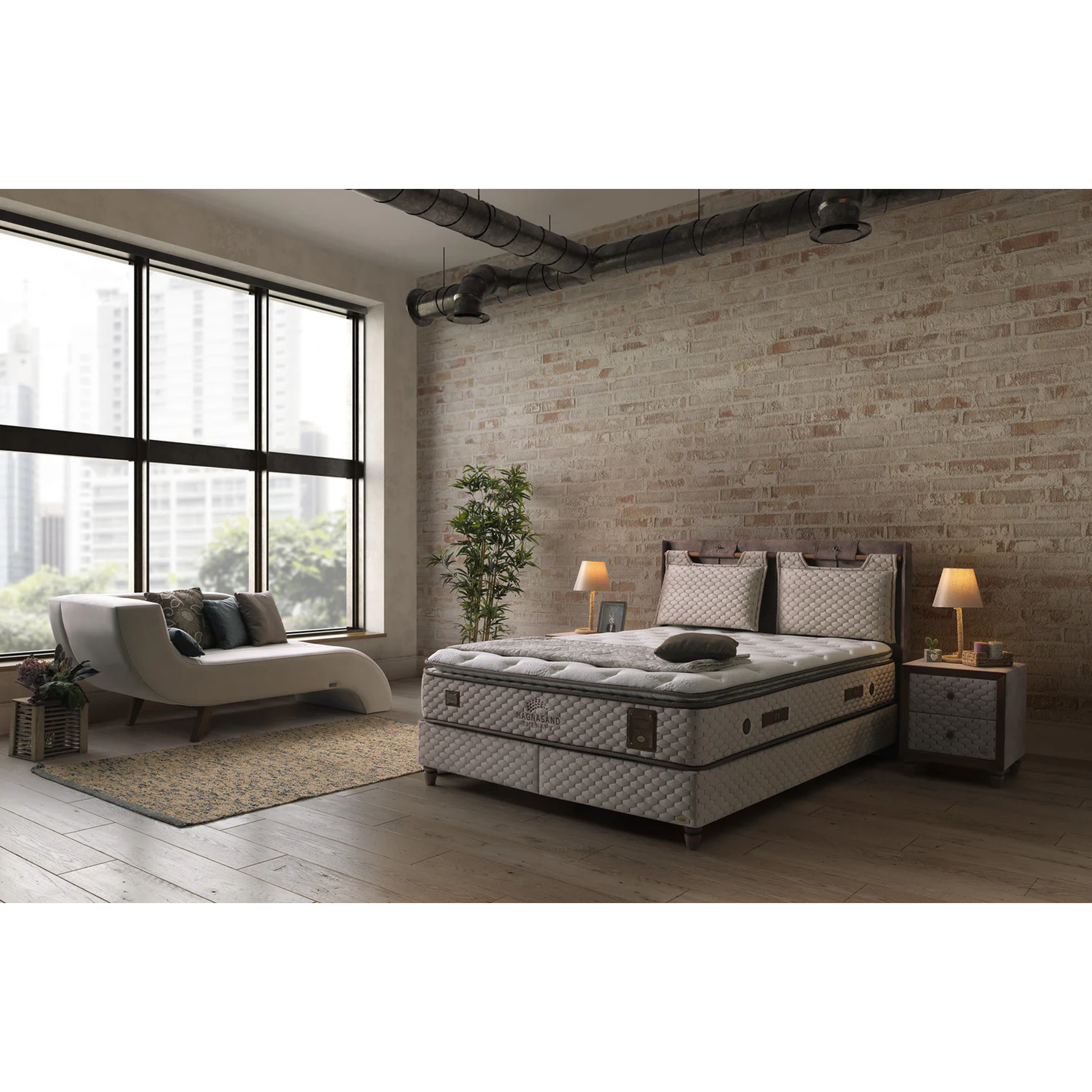 BAMBI - Magnasand Therapy Ensemble de lit Boxspring – Le Sommeil de Luxe Rencontre le Confort Thérapeutique - H3