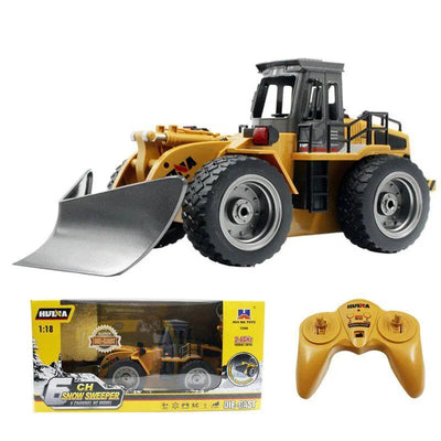 1:28 RC Snow Plow Truck - Remote Control Alloy Engineering Vehicle, Heavy Duty, Realistic Design,