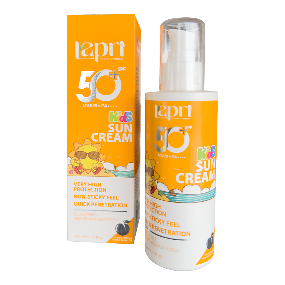 L’apri SPF 50 Kids Sun Cream with Apricot Kernel Oil – Very High UV Protection for Children’s Sensitive Skin