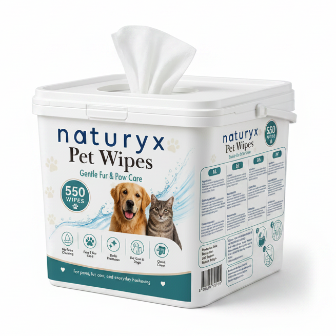 Naturyx Pet Wipes - Beyaz Arka Fon