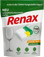 All-in-One Geschirrspülkapseln, Geschirrspültabs mit Salz, Klarspüler, Kalkschutz und Fettlösekraft, Geschirrspülkapseln – Fettlösekraft, Glas- und Kalkreinigung