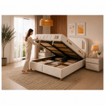 BAMBI Bohemela Boxspring Bed Set H3 | 7-Zone Mattress & Storage