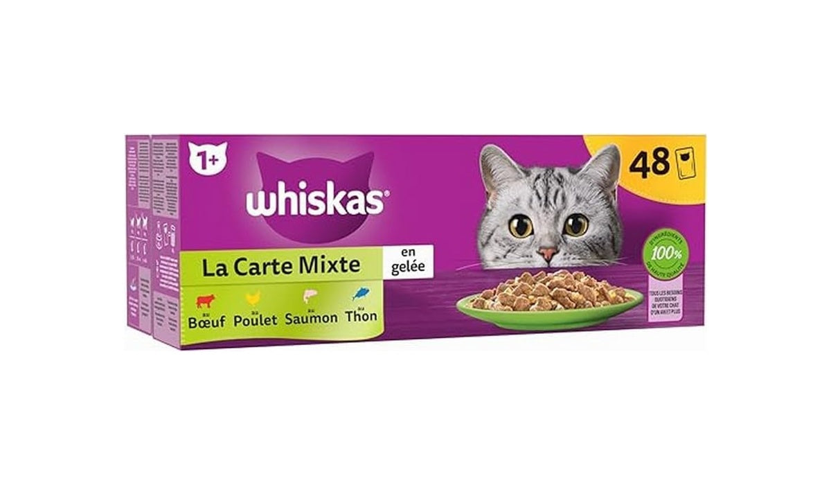 WHISKAS Mahlzeiten Frische Vielfaltspackung für sterilisierte Katzen – Alleinnahrung